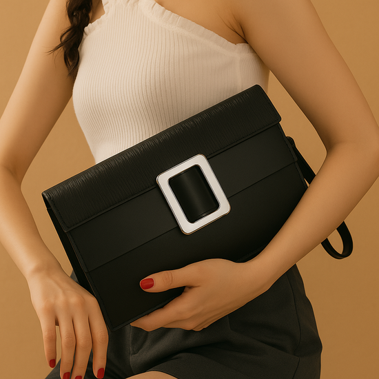 Luxury Leather Evening Clutch Bag for Women